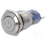 Intrerupator anti-vandalism, ON-(ON), Ø16mm, ONPOW, LAS2GQF-11DT/G/12V/S Intrerupator anti-vandalism, ON-(ON), Ø16mm, ONPOW, LAS2GQF-11DT/G/12V/S