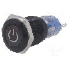 Intrerupator anti-vandalism, ON-ON, Ø16mm, ONPOW - LAS2GQF-11ZDT/B/24V/A Intrerupator anti-vandalism, ON-ON, Ø16mm, ONPOW - LAS2GQF-11ZDT/B/24V/A