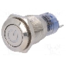 Intrerupator anti-vandalism, ON-ON, Ø16mm, ONPOW - LAS2GQF-11ZDT/R/24V/S