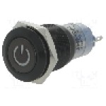 Intrerupator anti-vandalism, ON-ON, Ø16mm, ONPOW - LAS2GQF-11ZDT/Y/24V/A