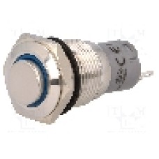 Intrerupator anti-vandalism, ON-(ON), Ø16mm, ONPOW - LAS2GQH-11E/B/24V/S/FP