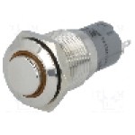 Intrerupator anti-vandalism, ON-(ON), Ø16mm, ONPOW - LAS2GQH-11E/O/24V/S/FP