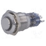 Intrerupator anti-vandalism, ON-(ON), Ø16mm, ONPOW - LAS2GQH-11E/W/12V/S/FP