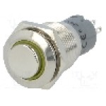 Intrerupator anti-vandalism, ON-(ON), Ø16mm, ONPOW - LAS2GQH-11E/Y/24V/S/FP Intrerupator anti-vandalism, ON-(ON), Ø16mm, ONPOW - LAS2GQH-11E/Y/24V/S/FP