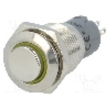Intrerupator anti-vandalism, ON-(ON), Ø16mm, ONPOW - LAS2GQH-11E/Y/24V/S/FP Intrerupator anti-vandalism, ON-(ON), Ø16mm, ONPOW - LAS2GQH-11E/Y/24V/S/FP