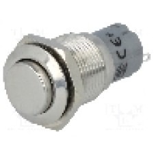 Intrerupator anti-vandalism, ON-(ON), Ø16mm, ONPOW, LAS2GQH-11/S/FP