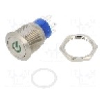 Intrerupator anti-vandalism, ON-ON, Ø19mm, C&K, ATP19-SL4-612-M0DE-03Q