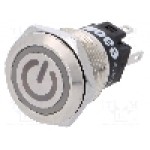 Intrerupator anti-vandalism, ON-(ON), Ø19mm, EAO, 82-5151.1124.B002 Intrerupator anti-vandalism, ON-(ON), Ø19mm, EAO, 82-5151.1124.B002