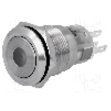 Intrerupator anti-vandalism, ON-(ON), Ø19mm, ONPOW - LAS1-AGQ-11D/B/12V