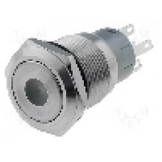 Intrerupator anti-vandalism, ON-(ON), Ø19mm, ONPOW - LAS1-AGQ-11D/R/12V