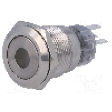 Intrerupator anti-vandalism, ON-(ON), Ø19mm, ONPOW - LAS1-AGQ-11D/Y/12V