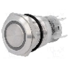 Intrerupator anti-vandalism, ON-(ON), Ø19mm, ONPOW - LAS1-AGQ-11E/B/12V Intrerupator anti-vandalism, ON-(ON), Ø19mm, ONPOW - LAS1-AGQ-11E/B/12V