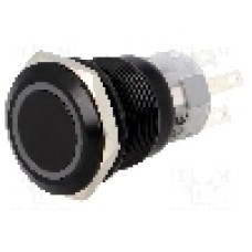 Intrerupator anti-vandalism, ON-(ON), Ø19mm, ONPOW - LAS1-AGQ-11E/B/12V/A