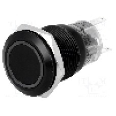 Intrerupator anti-vandalism, ON-(ON), Ø19mm, ONPOW - LAS1-AGQ-11E/B/24V/A