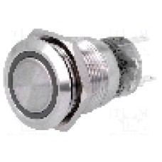 Intrerupator anti-vandalism, ON-(ON), Ø19mm, ONPOW - LAS1-AGQ-11E/G/12V