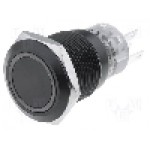 Intrerupator anti-vandalism, ON-(ON), Ø19mm, ONPOW - LAS1-AGQ-11E/G/12V/A Intrerupator anti-vandalism, ON-(ON), Ø19mm, ONPOW - LAS1-AGQ-11E/G/12V/A