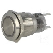 Intrerupator anti-vandalism, ON-(ON), Ø19mm, ONPOW - LAS1-AGQ-11E/G/6V