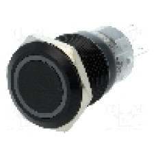 Intrerupator anti-vandalism, ON-(ON), Ø19mm, ONPOW - LAS1-AGQ-11E/R/12V/A