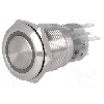 Intrerupator anti-vandalism, ON-(ON), Ø19mm, ONPOW - LAS1-AGQ-11E/R/220V