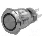 Intrerupator anti-vandalism, ON-(ON), Ø19mm, ONPOW - LAS1-AGQ-11E/R/24V Intrerupator anti-vandalism, ON-(ON), Ø19mm, ONPOW - LAS1-AGQ-11E/R/24V