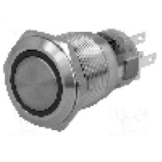 Intrerupator anti-vandalism, ON-(ON), Ø19mm, ONPOW - LAS1-AGQ-11E/R/24V