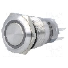 Intrerupator anti-vandalism, ON-(ON), Ø19mm, ONPOW - LAS1-AGQ-11E/Y/24V