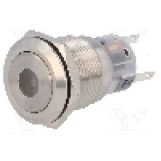 Intrerupator anti-vandalism, ON-ON, Ø19mm, ONPOW - LAS1-AGQ-11ZD/G/12V