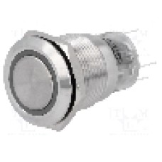 Intrerupator anti-vandalism, ON-ON, Ø19mm, ONPOW - LAS1-AGQ-11ZE/B/12V