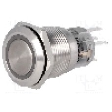 Intrerupator anti-vandalism, ON-ON, Ø19mm, ONPOW - LAS1-AGQ-11ZE/B/24V