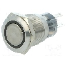 Intrerupator anti-vandalism, ON-ON, Ø19mm, ONPOW - LAS1-AGQ-11ZE/G/12V