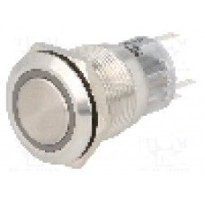 Intrerupator anti-vandalism, ON-ON, Ø19mm, ONPOW - LAS1-AGQ-11ZE/O/12V/S