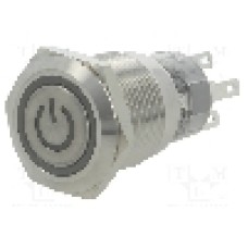 Intrerupator anti-vandalism, ON-ON, Ø19mm, ONPOW - LAS1-AGQ-11ZET/G/12V/S Intrerupator anti-vandalism, ON-ON, Ø19mm, ONPOW - LAS1-AGQ-11ZET/G/12V/S