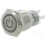 Intrerupator anti-vandalism, ON-ON, Ø19mm, ONPOW - LAS1-AGQ-11ZET/G/24V/S Intrerupator anti-vandalism, ON-ON, Ø19mm, ONPOW - LAS1-AGQ-11ZET/G/24V/S