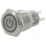 Intrerupator anti-vandalism, ON-ON, Ø19mm, ONPOW - LAS1-AGQ-11ZET/R/24V/S Intrerupator anti-vandalism, ON-ON, Ø19mm, ONPOW - LAS1-AGQ-11ZET/R/24V/S