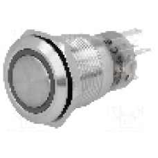 Intrerupator anti-vandalism, ON-ON, Ø19mm, ONPOW, LAS1-AGQ-11ZE/Y/12V, T154998