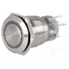 Intrerupator anti-vandalism, ON-ON, Ø19mm, ONPOW - LAS1-AGQ-11ZE/Y/24V