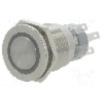 Intrerupator anti-vandalism, ON-(ON), Ø19mm, ONPOW - LAS1-AGQPF-11E/G/12V/S Intrerupator anti-vandalism, ON-(ON), Ø19mm, ONPOW - LAS1-AGQPF-11E/G/12V/S