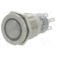 Intrerupator anti-vandalism, ON-(ON), Ø19mm, ONPOW - LAS1-AGQPF-11E/G/12V/S Intrerupator anti-vandalism, ON-(ON), Ø19mm, ONPOW - LAS1-AGQPF-11E/G/12V/S
