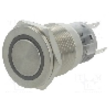 Intrerupator anti-vandalism, ON-(ON), Ø19mm, ONPOW - LAS1-AGQPF-11E/G/24V/S