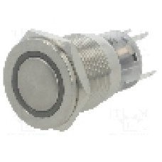 Intrerupator anti-vandalism, ON-ON, Ø19mm, ONPOW - LAS1-AGQPF-11ZE/G/24V/S