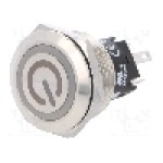 Intrerupator anti-vandalism, ON-(ON), Ø22mm, EAO, 82-6151.1123.B002