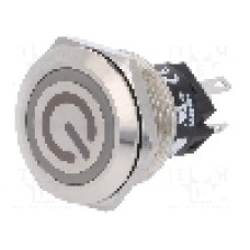 Intrerupator anti-vandalism, ON-(ON), Ø22mm, EAO, 82-6151.1134.B002