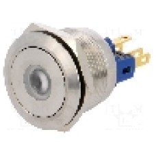 Intrerupator anti-vandalism, ON-(ON), Ø22mm, ONPOW - GQ22-11D/G/12V