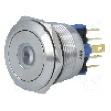 Intrerupator anti-vandalism, ON-(ON), Ø22mm, ONPOW - GQ22-11D/G/24V