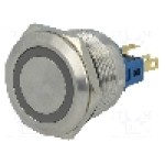 Intrerupator anti-vandalism, ON-(ON), Ø22mm, ONPOW - GQ22-11E/B/12V Intrerupator anti-vandalism, ON-(ON), Ø22mm, ONPOW - GQ22-11E/B/12V