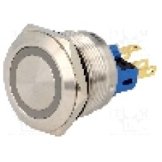 Intrerupator anti-vandalism, ON-(ON), Ø22mm, ONPOW - GQ22-11E/Y/12V