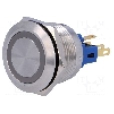 Intrerupator anti-vandalism, ON-(ON), Ø22mm, ONPOW - GQ22-11E/Y/24V