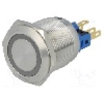 Intrerupator anti-vandalism, ON-ON, Ø22mm, ONPOW - GQ22-11ZE/B/24V