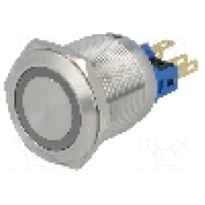 Intrerupator anti-vandalism, ON-ON, Ø22mm, ONPOW - GQ22-11ZE/B/24V