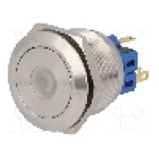 Intrerupator anti-vandalism, ON-(ON), Ø25mm, ONPOW, GQ25-11D/B/24V/S, T155054